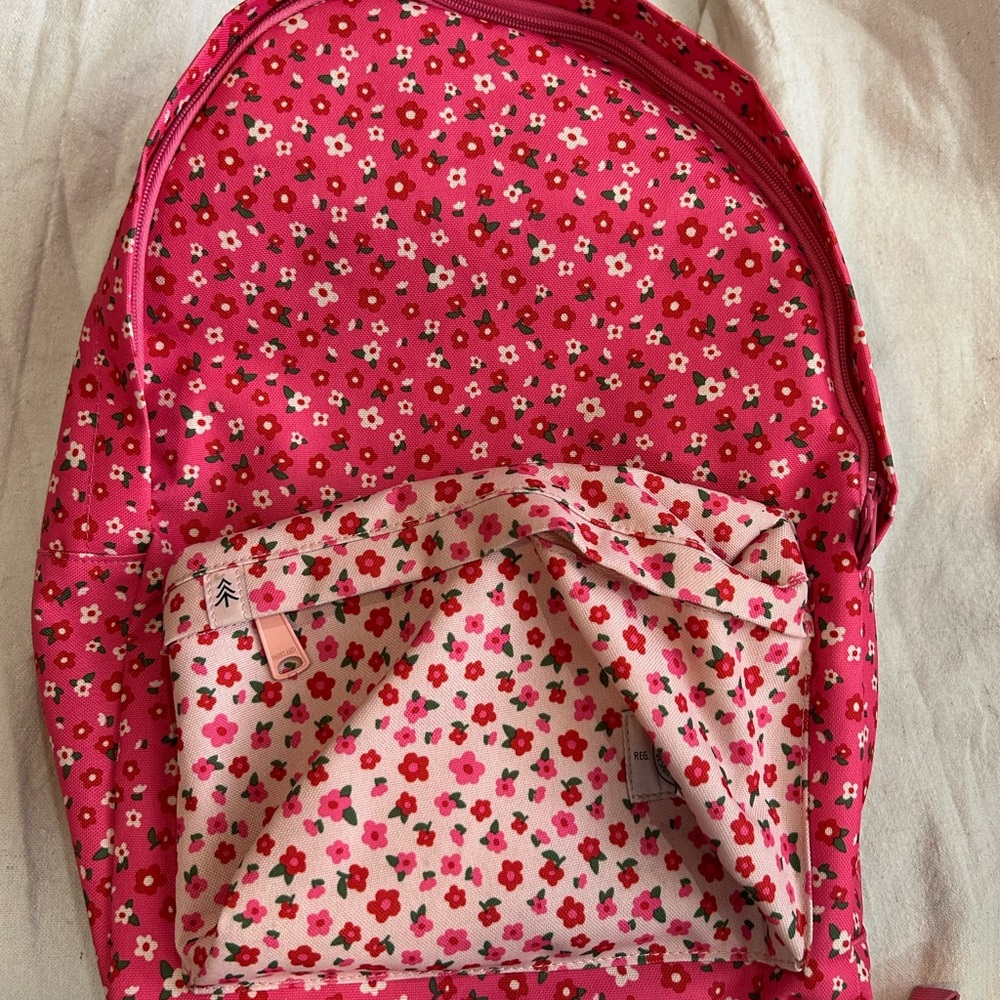 Parkland Backpack. Pink Floral Backpack
